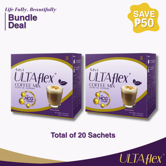 ULTAFLEX® Coffee Mix Bundle of 2 Boxes (Total of 20 Sachets)