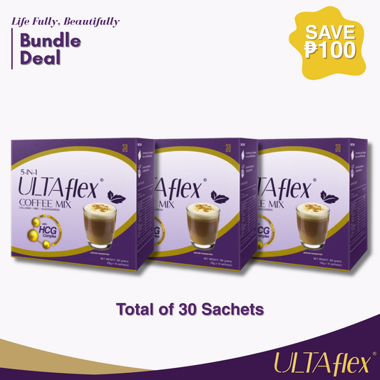 ULTAFLEX® Coffee Mix Bundle of 3 Boxes (Total of 30 Sachets)