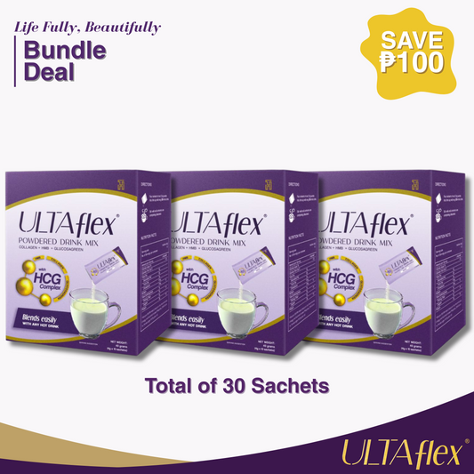 ULTAFLEX® Powdered Drink Mix Bundle of 3 Boxes (Total of 30 Sachets)